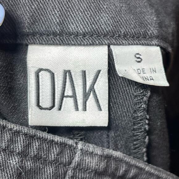 Oak Denim Paperbag Jean Shorts Women's Size Small Black High Rise Belted Casual - Picture 6 of 7